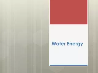 Water Energy