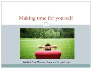 Making time for yourself