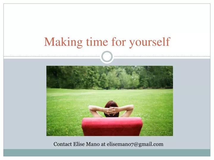 making time for yourself