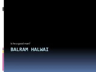 Balram Halwai