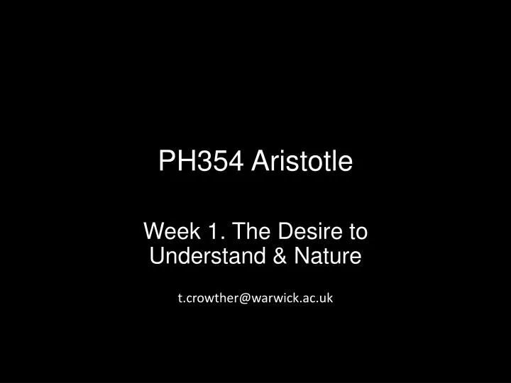 ph354 aristotle