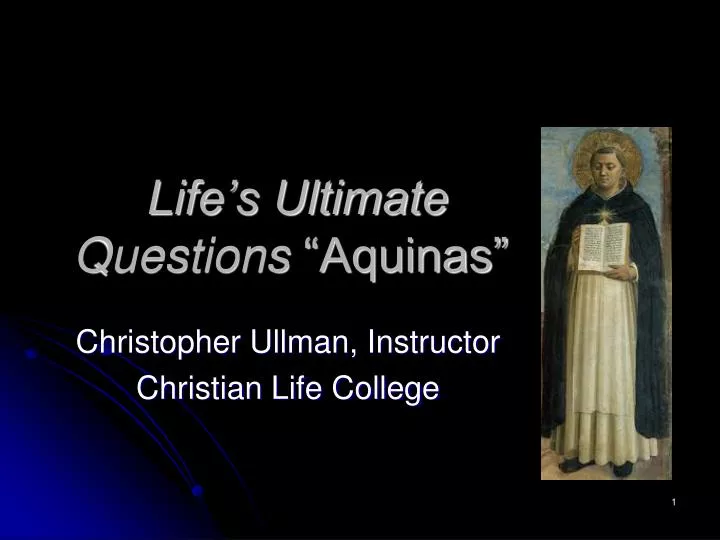 life s ultimate questions aquinas