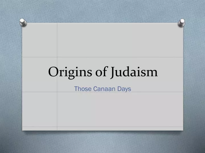 origins of judaism