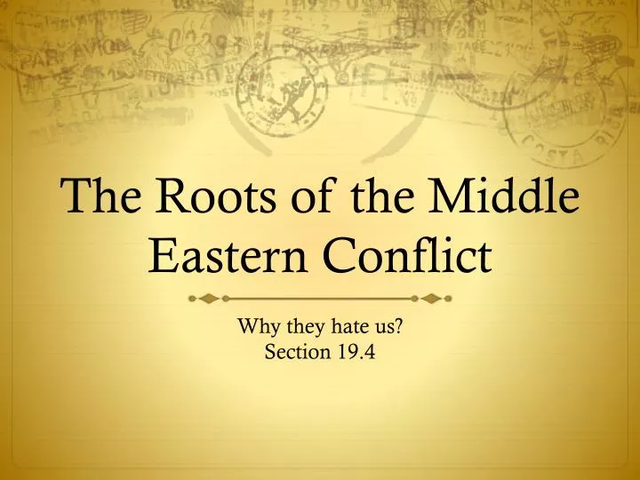 the roots of the middle eastern conflict