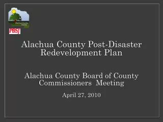 Alachua County Post-Disaster Redevelopment Plan