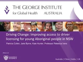 Driving Change: Improving access to driver licensing for young Aboriginal people in NSW