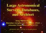 Astronomical Surveys - slide 1