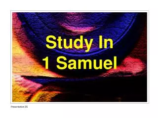 Study In 1 Samuel