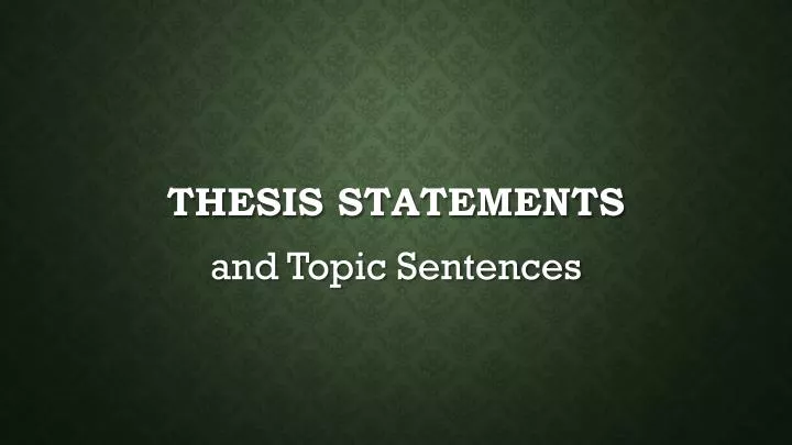 thesis statements