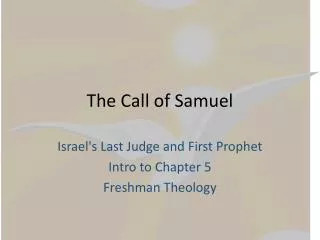 The Call of Samuel