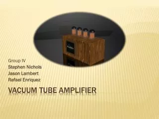 Vacuum Tube amplifier