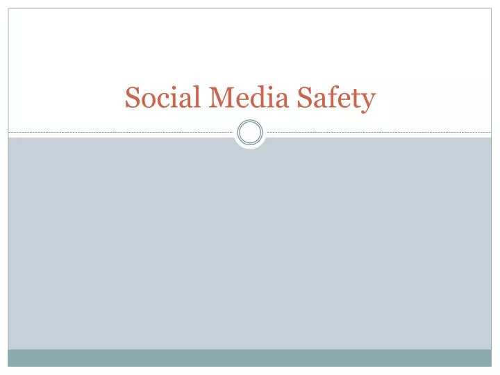 social media safety