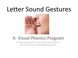 Letter Sound Gestures