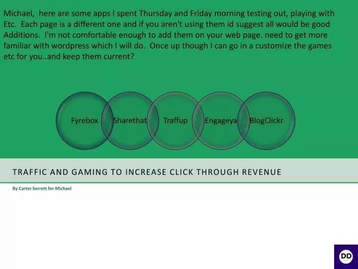 traffic and gaming to increase click through revenue