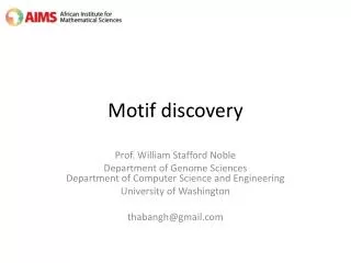 Motif discovery