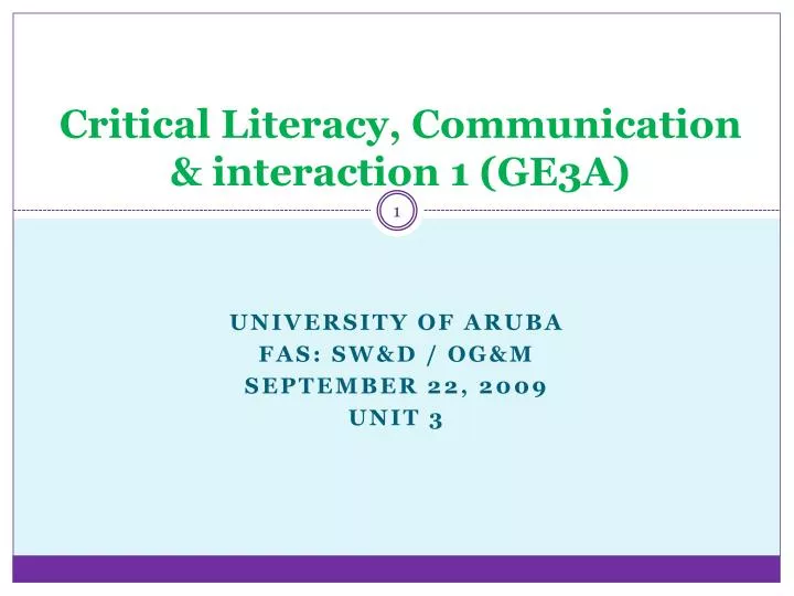 critical literacy communication interaction 1 ge3a