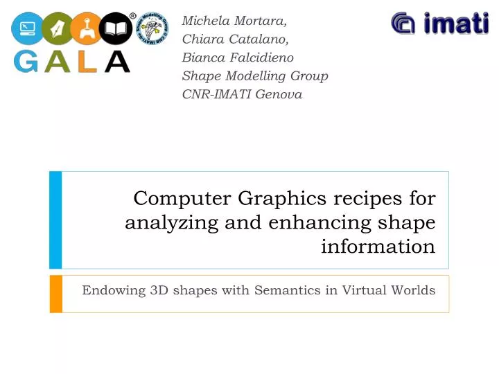 computer graphics recipes for analyzing and enhancing shape information