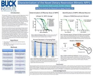 Characterization of the Novel Dietary Restriction Mimetic NPP1