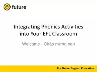 Integrating Phonics Activities into Your EFL Classroom