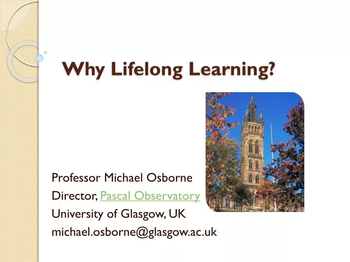 why lifelong learning