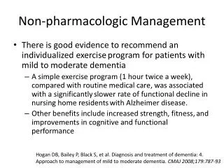 Non-pharmacologic Management