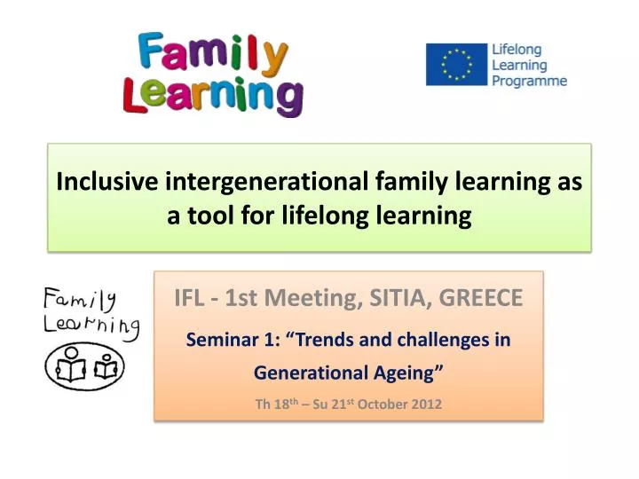 inclusive intergenerational family learning as a tool for lifelong learning