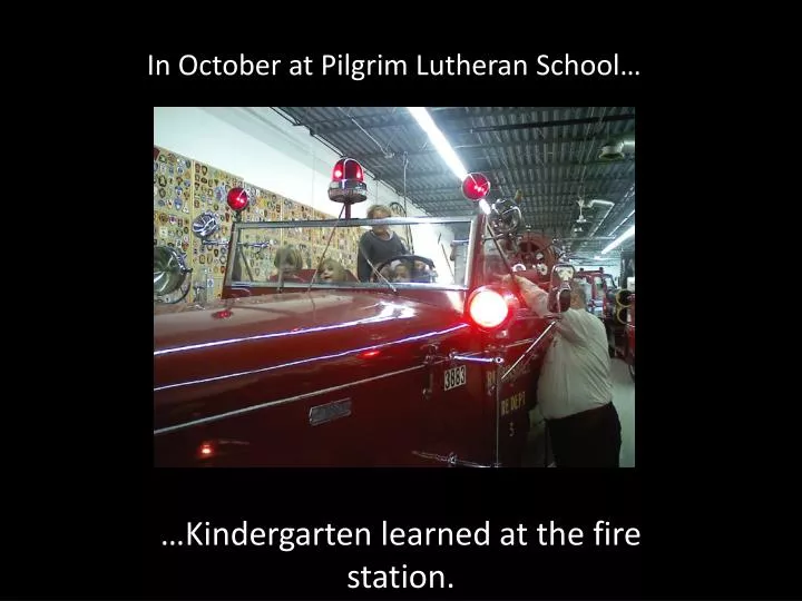 in october at pilgrim lutheran school