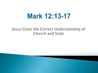 Mark 12:13-17