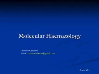 Molecular Haematology