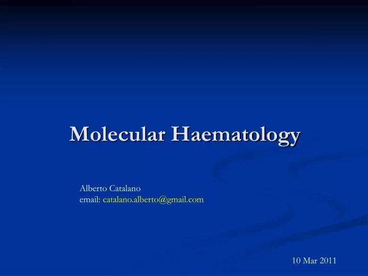 molecular haematology