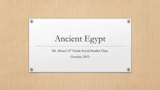 Ancient Egypt