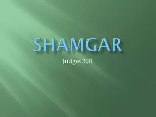 Shamgar