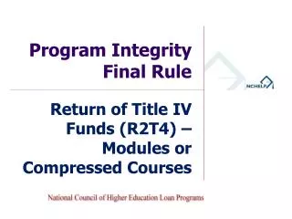 Program Integrity Final Rule