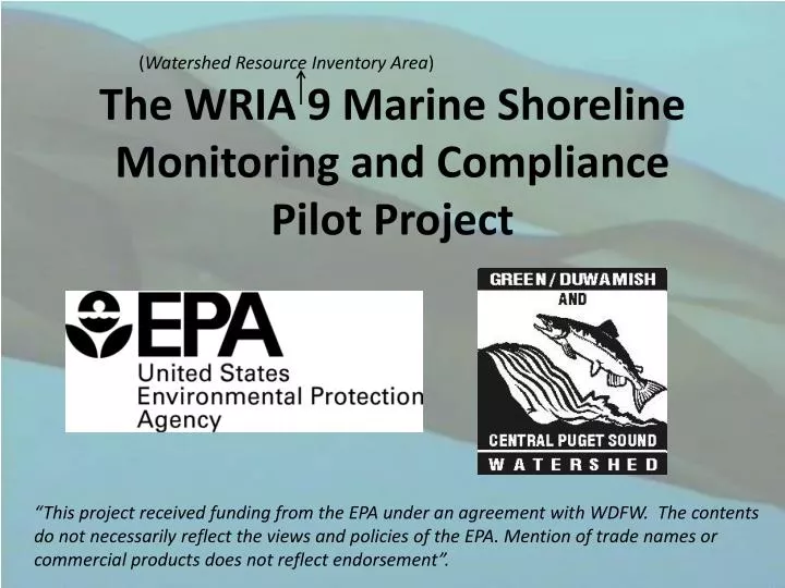 the wria 9 marine shoreline monitoring and compliance pilot project
