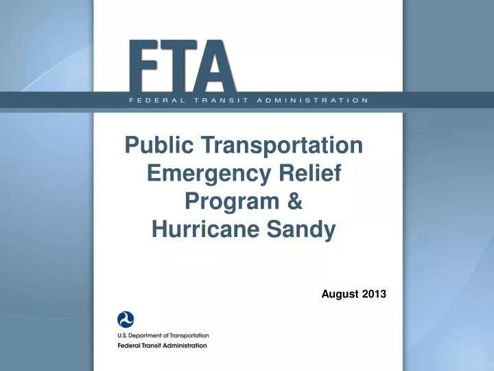 public transportation emergency relief program hurricane sandy