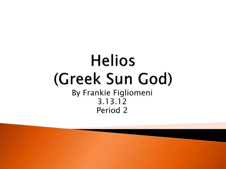 helios greek sun god