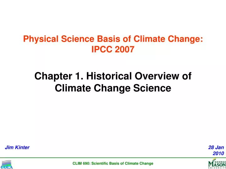physical science basis of climate change ipcc 2007