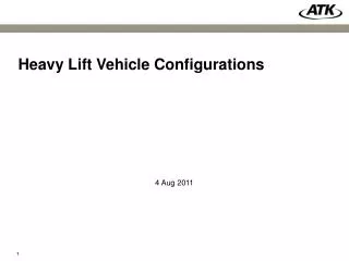 Heavy Lift Vehicle Configurations