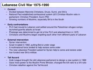 Lebanese Civil War 1975-1990