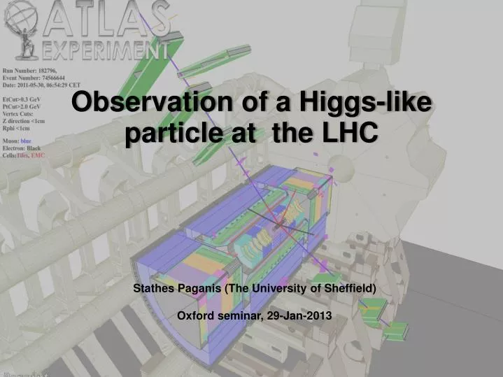 observation of a higgs like particle at the lhc