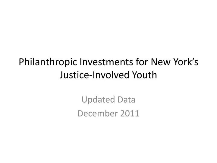 philanthropic investments for new york s justice involved youth