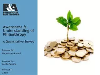 Awareness &amp; Understanding of Philanthropy A Quantitative Survey