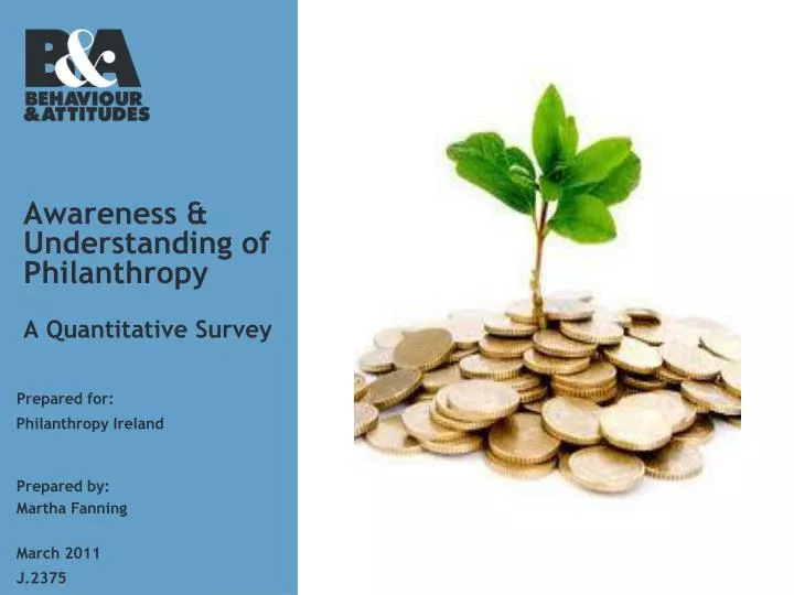 awareness understanding of philanthropy a quantitative survey