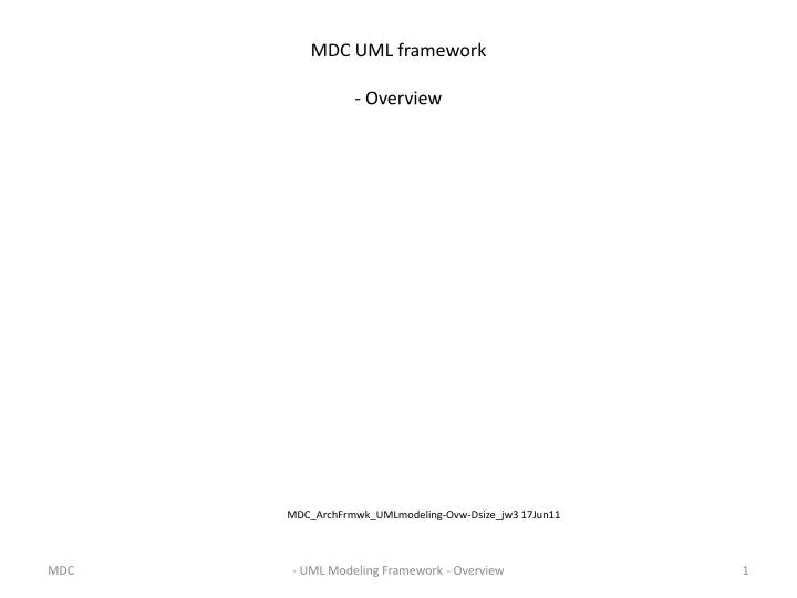 mdc uml framework overview