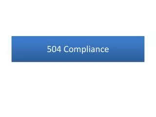 504 Compliance