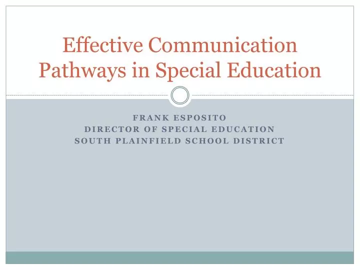 effective communication pathways in special education