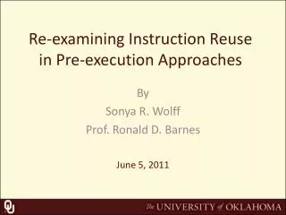 Re-examining Instruction Reuse in Pre-execution Approaches