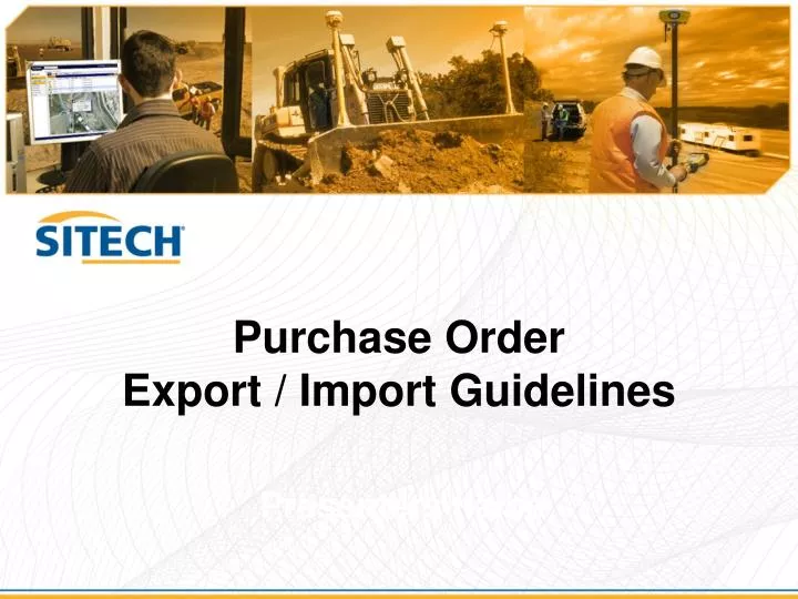 purchase order export import guidelines