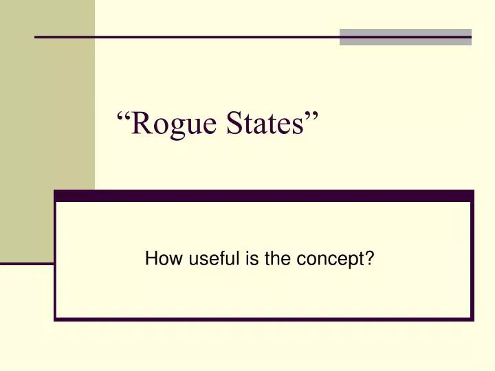 rogue states