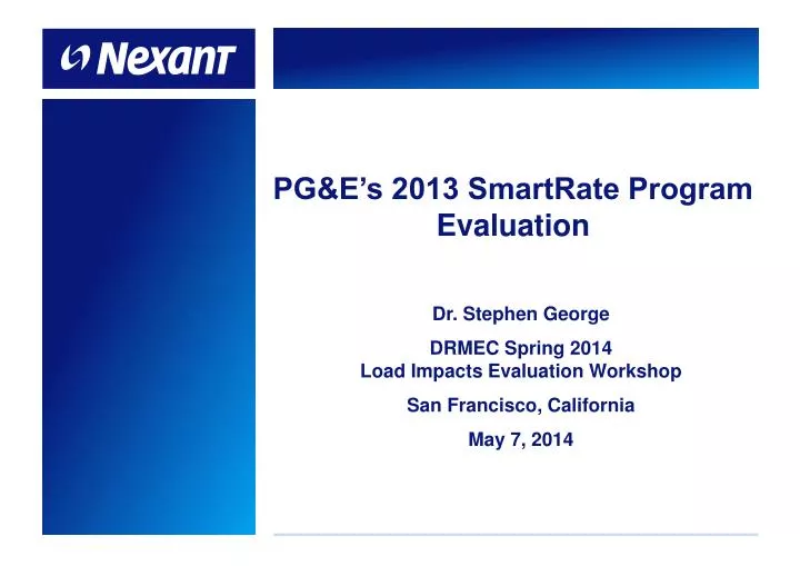 pg e s 2013 smartrate program evaluation